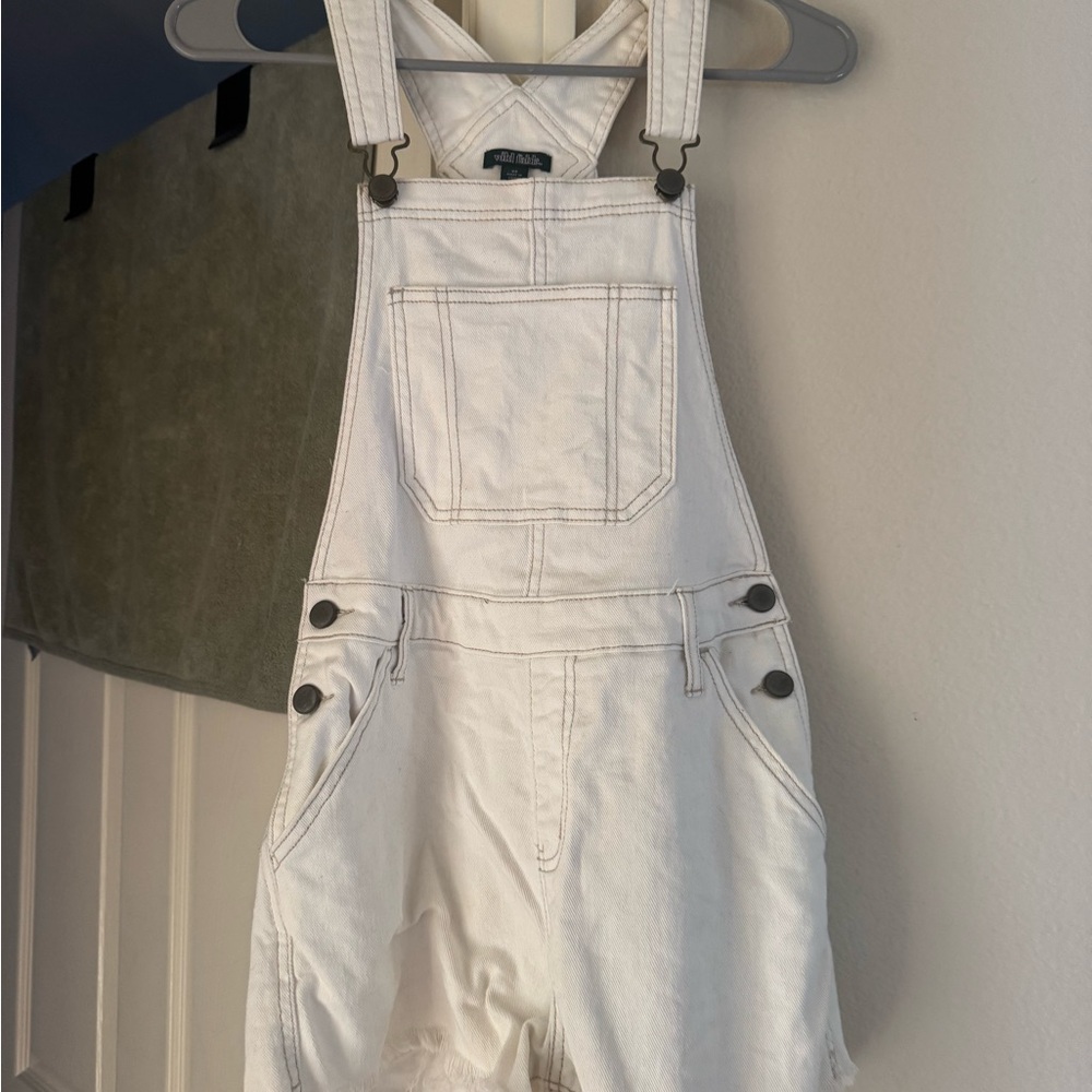 Wild Fable Cream Denim Overalls